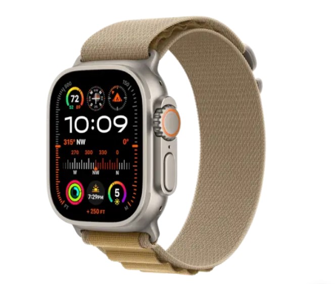 Apple Watch Ultra 2 GPS + LTE 49MM Natural Titanium With Tan Alpine Loop