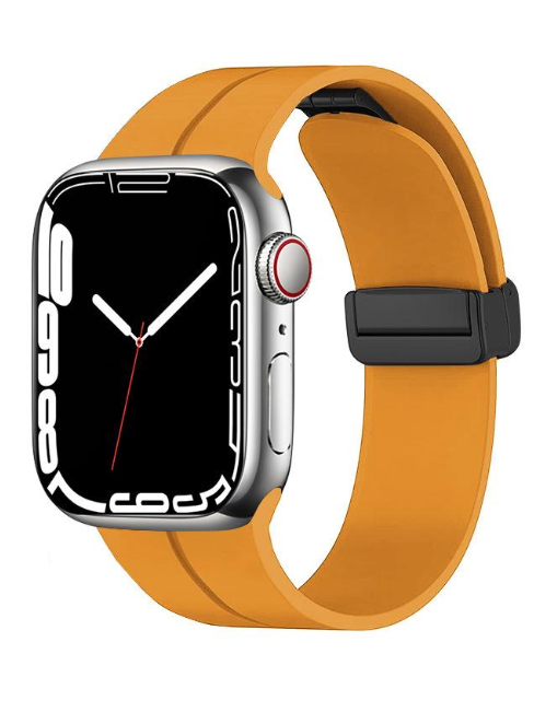 רצועת סיליקון מגנטית 38/40/41 כתום לשעון Apple Watch