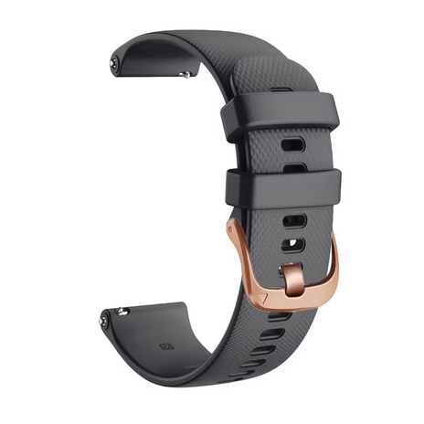 WATCH SMARTBAND SILICON BLACK WITH ROSE GOLD