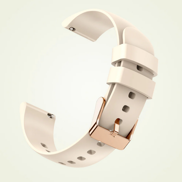 WATCH SMARTBAND SILICON BEIGE WITH ROSE GOLD