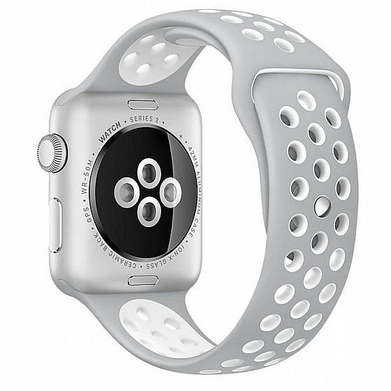SMARTBAND APPLE WATCH SILICON SPORT GRAY WITH WHITE