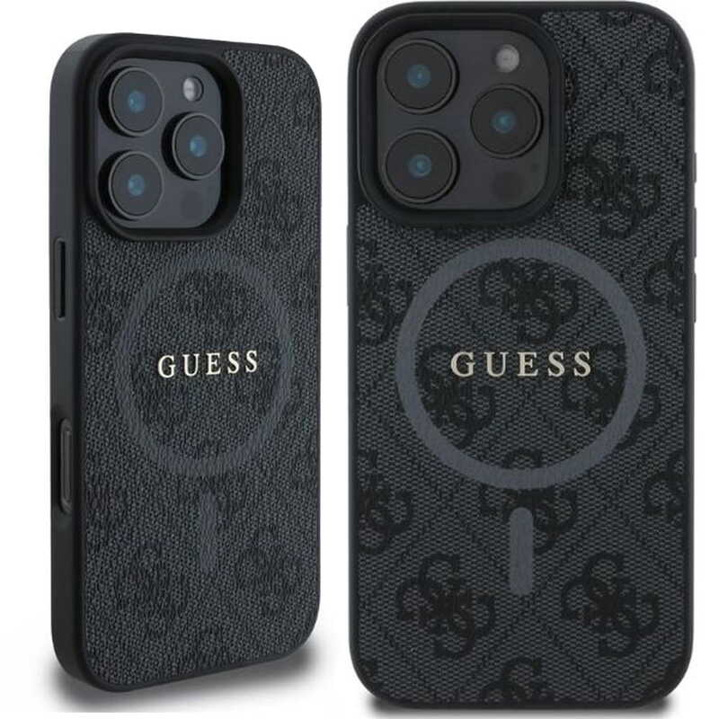 מגן שחור IPH 16ProMax GUESS Glitter Magsafe