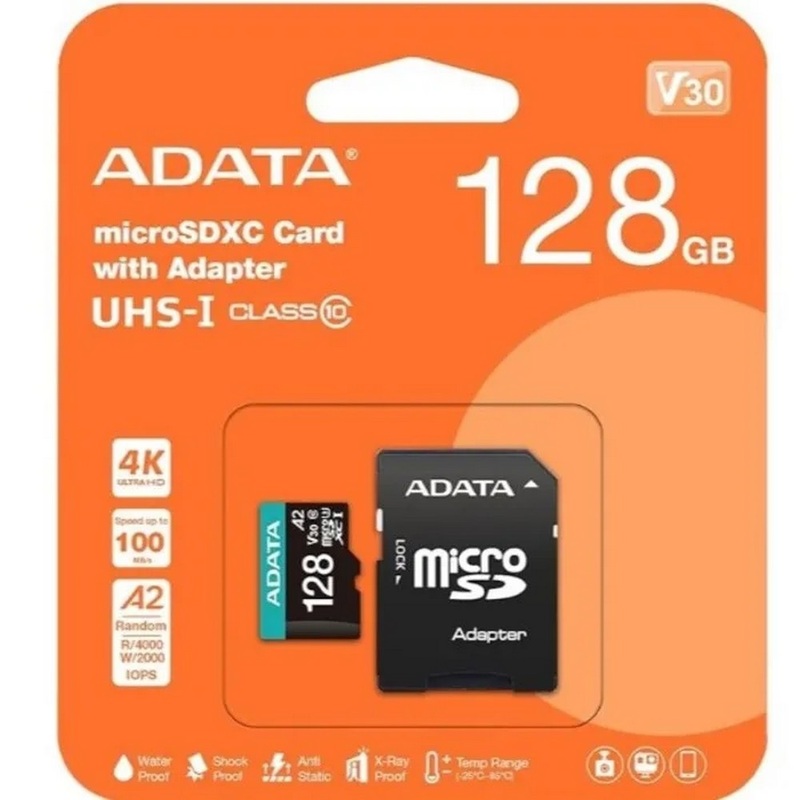 כרטיס זכרון 128gb +מתאם