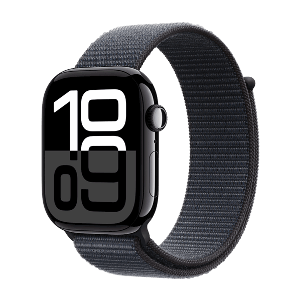 שעון חכם Apple Watch 46mm Series 10 GPS + Cellular צבע שעון Jet Black Aluminium צבע רצועה Black Sport loop
