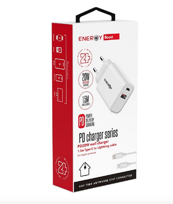 PD CHARGER SERIES TYPE C TO LIGHTNING ENERGY