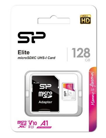 SP Elite MicroSD Card+Adapter 128GB