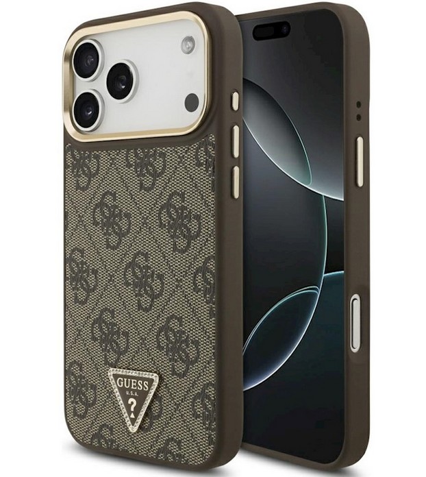 Guess Case Magsafe Leather iPh 17 Pro Max BROWN