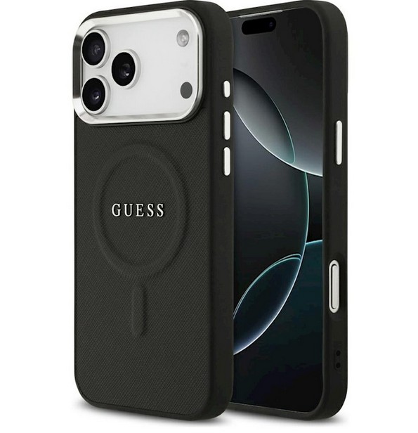 Guess Classic Logo MagSafe case for iPhone 17 Pro Max black