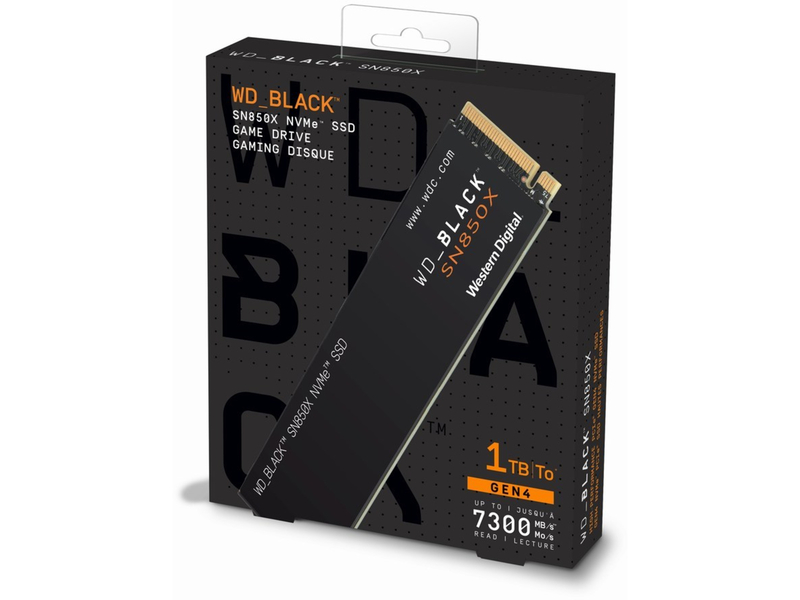 כונן WD BLACK SN850X NVMe SSD With Heatsink PCle 4.0 NVMe M.2 1TB SSD כולל גוף קירור