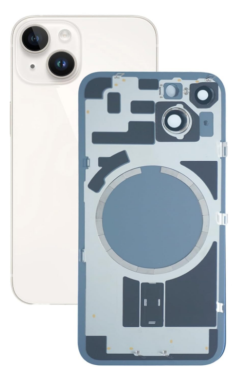 גב איפון 14 פלוס ללא NFC לבן תחליפי