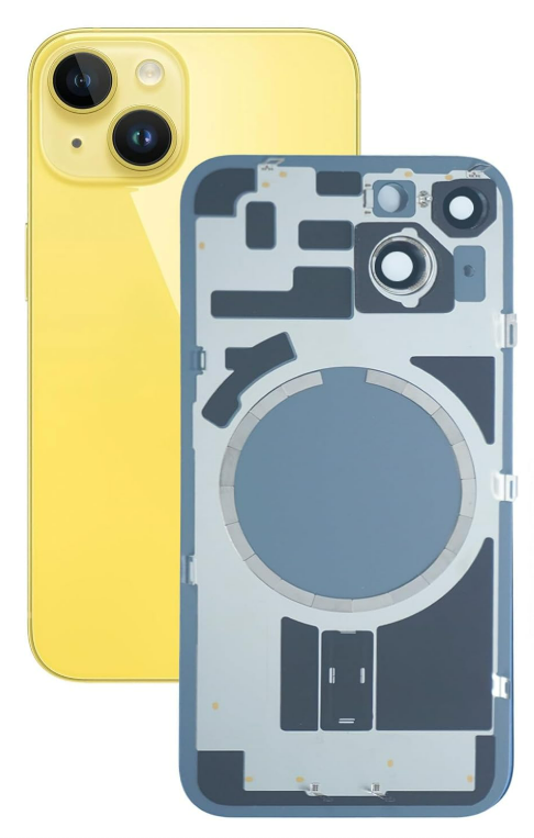 גב איפון 14 ללא NFC צהוב תחליפי