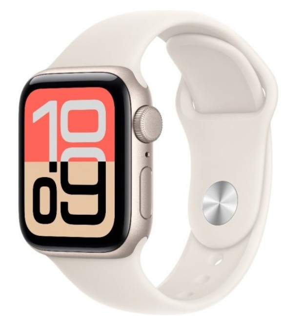 שעון חכם Apple Watch SE 3 GPS 40mm צבע שעון Starlight Aluminium צבע רצועה Starlight Sport Band - גודל M/s