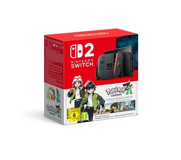 Nintendo Switch קונסולה ניידת Red and Blue Joy-Con Switch 2 + Pokemon Legends Z A Code
