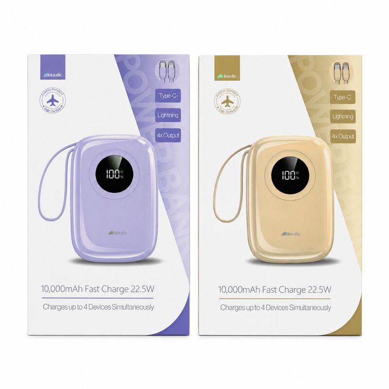 סוללת גיבוי NORDIC GOLD POWER BANK 10000MAH FASTCHARGER 22.5W