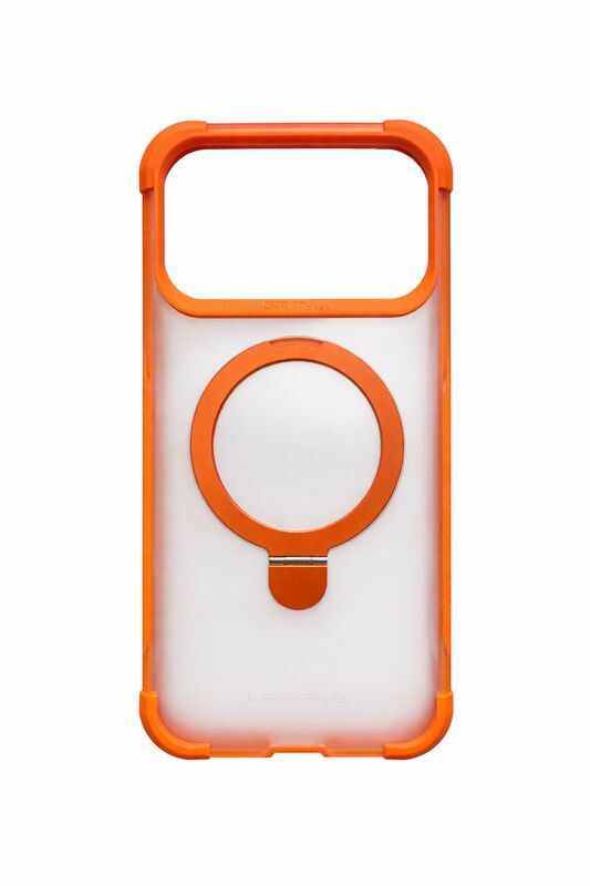 מגן LEGEND MAGSAFE Iph 17 PRO MAX ORANGE שקוף