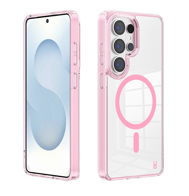 מגן שקוף Grip Case Crystal MagSafe for Galaxy S26 Ultra PINK
