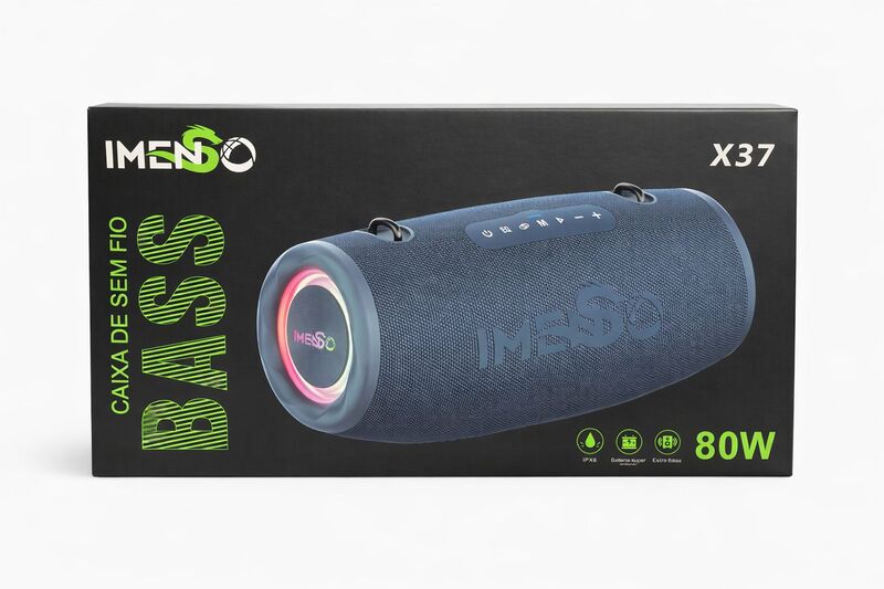 CAIXA DE SOM SEM FLO BASS SPKER X37- 80W