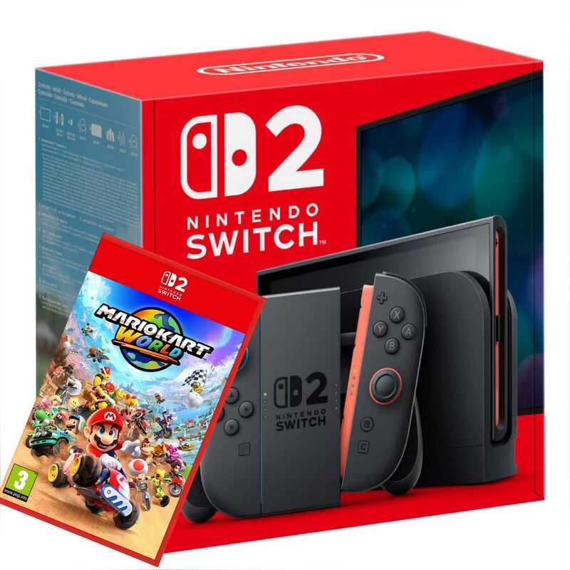 קונסולה Nintendo Switch 2 + Mario Kart World 256GB