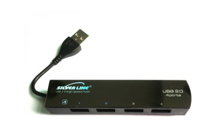 מפצל 4 יציאות Silver Line Hub USB 2.0