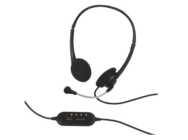 אוזניות עם מיקרופון SILVER LINE HS010V USB