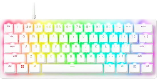 מקלדת גיימינג Razer Huntsman V3 Pro Mini - לבן