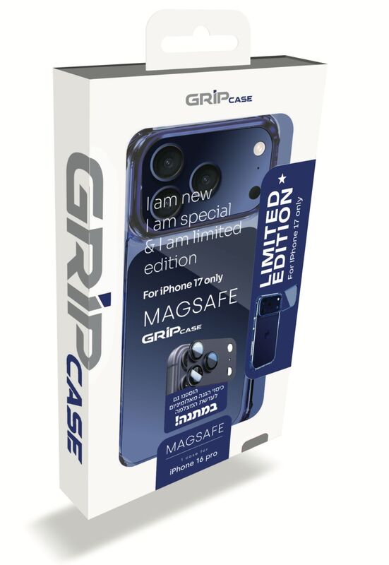 מגן GRIP CASE CRYSTAL PRO LIMITED.ED FOR IPHONE 17 PRO MAX - blue