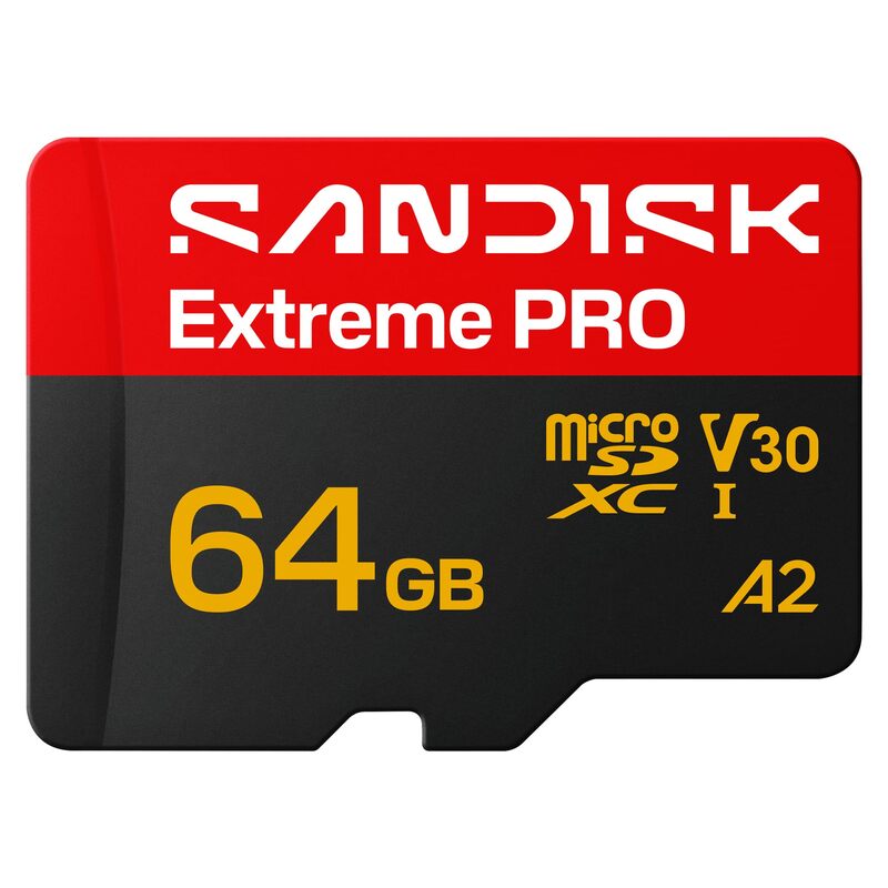 כרטיס זיכרון 64GB Extreme Pro microSDXC 200MB/s