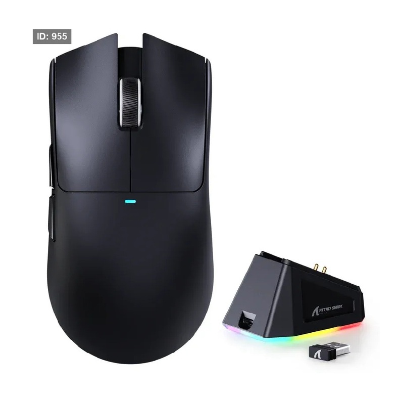 עכבר גיימינג אלחוטי Attack Shark X11 Wireless Gaming Mouse RGB BLACK