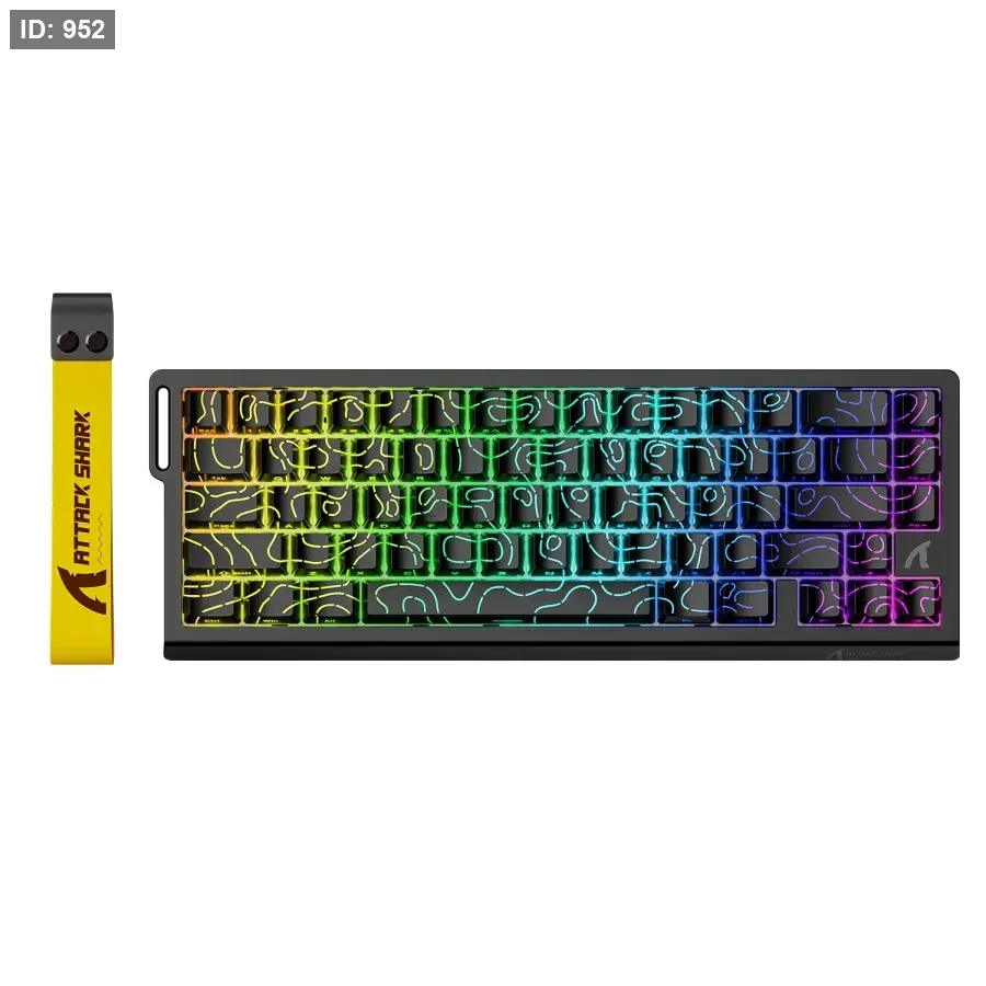 מקלדת גיימינג Attack Shark X68 HE Contour Black