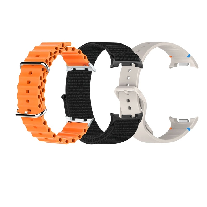 רצועות PUREGEAR FOR GALAXY WATCH 8 (כתום/שחור/אפור)
