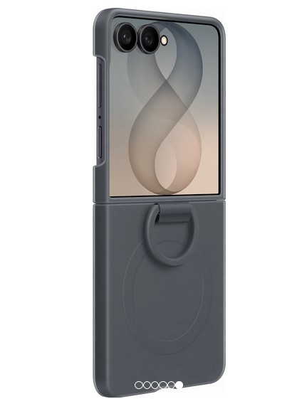 כיסוי אחורי עם טבעת Silicone Ring Magnet Flip8 Graphite  שחור גרפיט