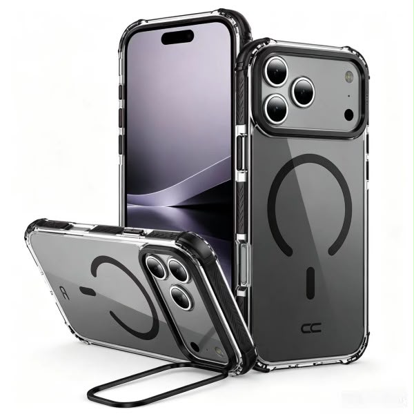 מגן GRIP CASE CRYSTAL PRO LIMITED.ED FOR IPHONE 18 PRO MAX - Black