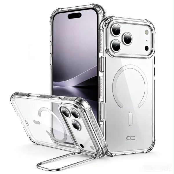מגן GRIP CASE CRYSTAL PRO LIMITED.ED FOR IPHONE 18 PRO MAX - Silver