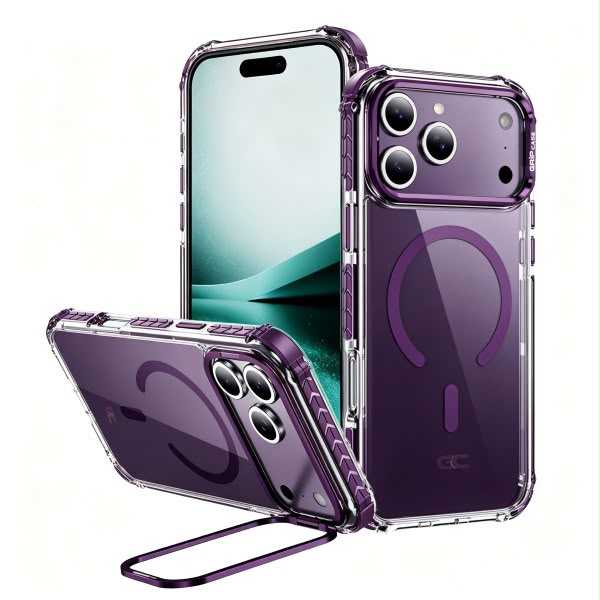 מגן GRIP CASE CRYSTAL PRO LIMITED.ED FOR IPHONE 18 PRO MAX - Cherry