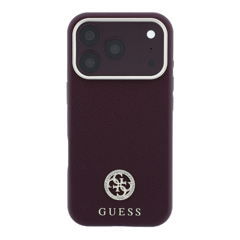 מגן Guess Magsafe with Strass Logo Cherry for Iphone 17PM/18PM