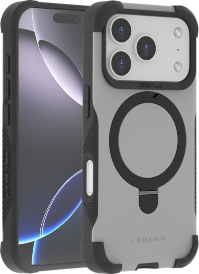 Apple iPhone 17 Pro Max/18 Pro Max תומך MagSafe דגם Legend Pro Grip Case - צבע אפור