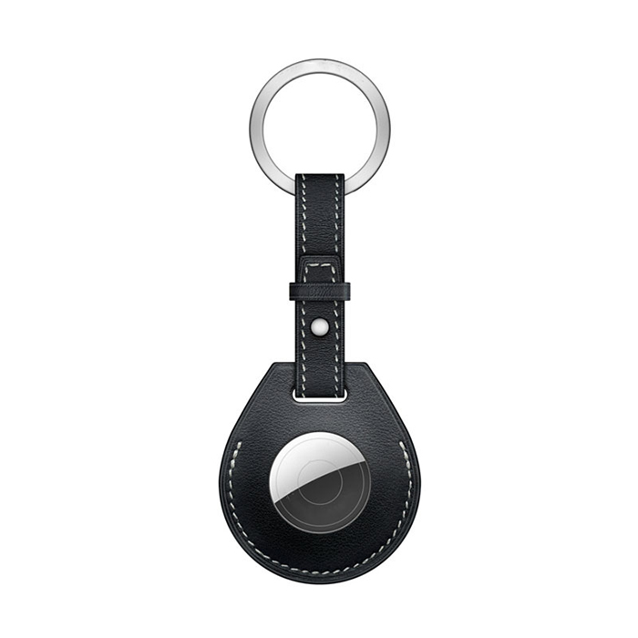 Black PrimiumLeather KeyHolder AirTag
