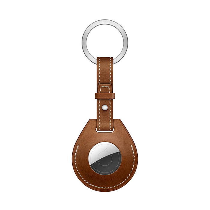 Brown PrimiumLeather KeyHolder AirTag