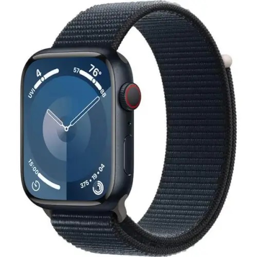 apple watch series 9 GPS/cell 45mm midnight case with midnight sport band