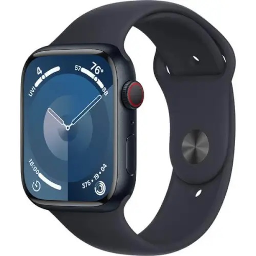 apple watch series 9 GPS/cell 45mm midnight case with midnight sport band
