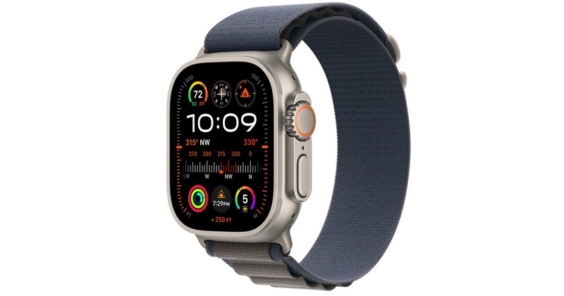 APPLE WATCH ultra 2 gps +cell 49mm titanium blue alpine loop l