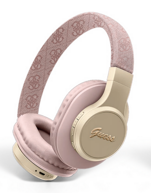 אוזניות קשט אלחוטיות Guess Script&Golg Pink
