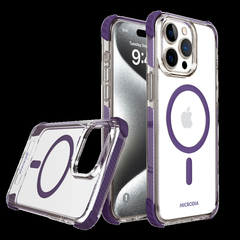 מגן Microdia Crystal Magsafe 15 PM PURPLE