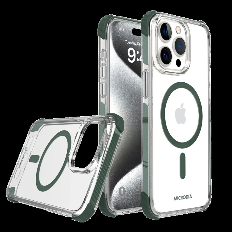 מגן Microdia Crystal Magsafe GREEN 15 PRO