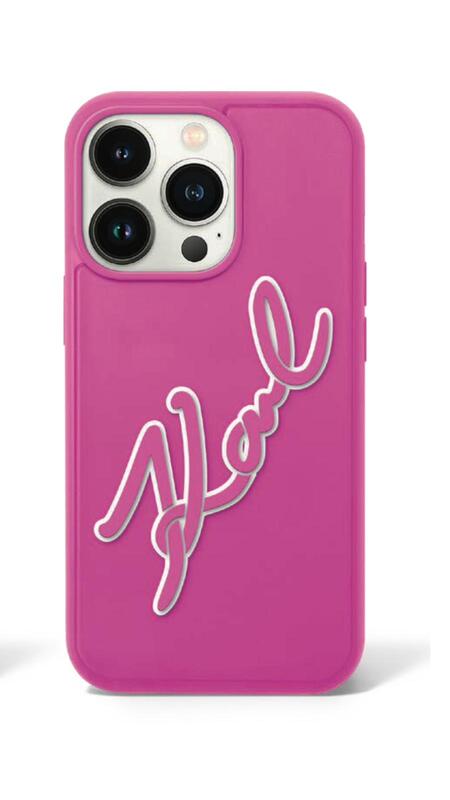 מגן IPH 16Pro 3D KARL Logo Pink